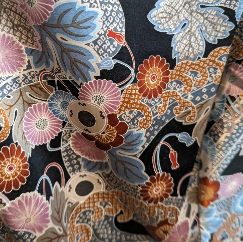Audrey K Boutique Silk Floral Paisley Tea Dress size S made in USA - Picture 2 of 8
